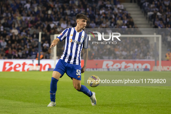 Martim Fernandes of FC Porto plays in the Portuguese Premier League soccer match against Estoril at the Estadio do Dragao in Porto, Portugal...