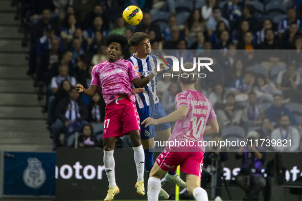 Martim Fernandes of FC Porto plays in the Portuguese Premier League soccer match against Estoril at the Estadio do Dragao in Porto, Portugal...