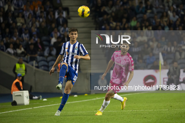 Martim Fernandes of FC Porto plays in the Portuguese Premier League soccer match against Estoril at the Estadio do Dragao in Porto, Portugal...