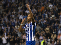 Namaso celebrates after scoring a goal for FC Porto during the Portuguese Primeira Liga soccer match against Estoril at Estadio do Dragao in...