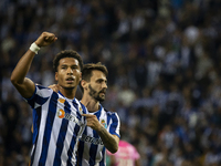 Namaso celebrates after scoring a goal for FC Porto during the Portuguese Primeira Liga soccer match against Estoril at Estadio do Dragao in...