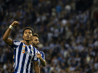 Namaso celebrates after scoring a goal for FC Porto during the Portuguese Primeira Liga soccer match against Estoril at Estadio do Dragao in...