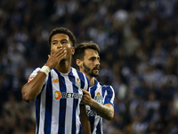 Namaso celebrates after scoring a goal for FC Porto during the Portuguese Primeira Liga soccer match against Estoril at Estadio do Dragao in...