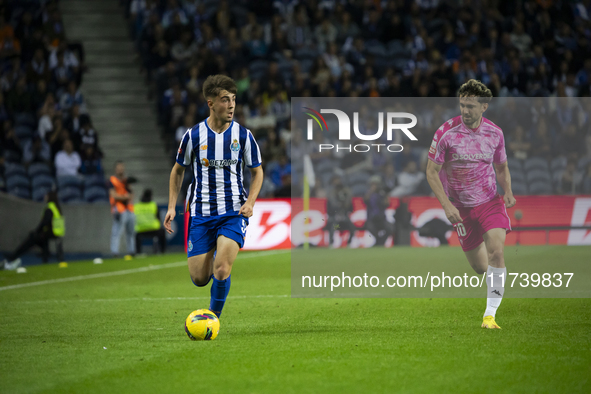 Martim Fernandes of FC Porto plays in the Portuguese Premier League soccer match against Estoril at the Estadio do Dragao in Porto, Portugal...