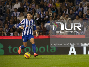 Pepe of FC Porto plays in the Portuguese Premier League soccer match against Estoril at the Estadio do Dragao in Porto, Portugal, on Novembe...