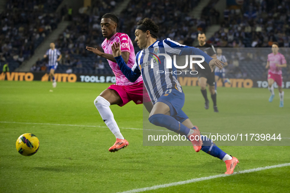 Pepe of FC Porto plays in the Portuguese Premier League soccer match against Estoril at the Estadio do Dragao in Porto, Portugal, on Novembe...