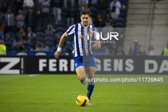 Francisco Moura of FC Porto plays in the Portuguese Premier League soccer match against Estoril at the Estadio do Dragao in Porto, Portugal,...