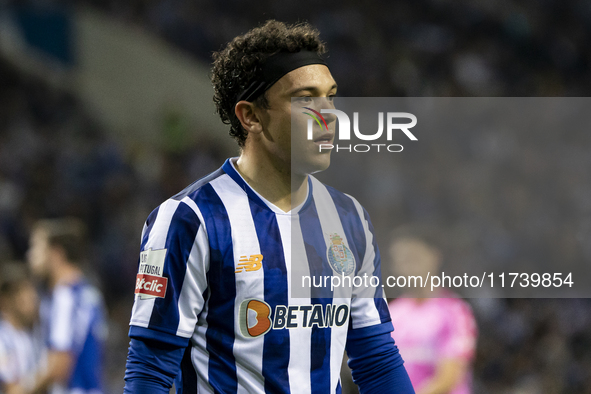 Pepe of FC Porto plays in the Portuguese Premier League soccer match against Estoril at the Estadio do Dragao in Porto, Portugal, on Novembe...