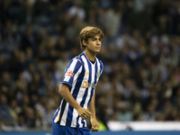 Rodrigo Mora of FC Porto plays in the Portuguese Premier League soccer match against Estoril at the Estadio do Dragao in Porto, Portugal, on...