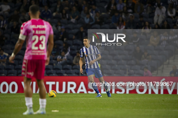 Perez of FC Porto plays in the Portuguese Premier League soccer match against Estoril at the Estadio do Dragao in Porto, Portugal, on Novemb...