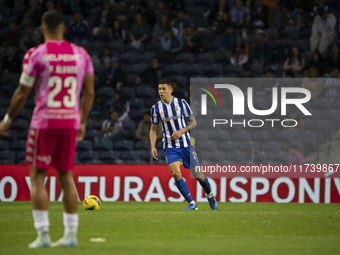 Perez of FC Porto plays in the Portuguese Premier League soccer match against Estoril at the Estadio do Dragao in Porto, Portugal, on Novemb...