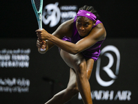 RIYADH, SAUDI ARABIA - NOVEMBER 03: Coco Gauff of USA during her match against Jessica Pegula of USA on day 2 of the 2024 WTA Finals, part o...