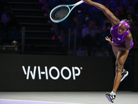 RIYADH, SAUDI ARABIA - NOVEMBER 03: Coco Gauff of USA during her match against Jessica Pegula of USA on day 2 of the 2024 WTA Finals, part o...