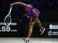 RIYADH, SAUDI ARABIA - NOVEMBER 03: Coco Gauff of USA during her match against Jessica Pegula of USA on day 2 of the 2024 WTA Finals, part o...