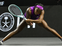 RIYADH, SAUDI ARABIA - NOVEMBER 03: Coco Gauff of USA during her match against Jessica Pegula of USA on day 2 of the 2024 WTA Finals, part o...