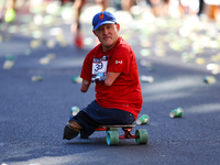 Canadian Christopher Koch heads up First Avenue during the 2024 New York City Marathon in New York, N.Y., on November 3, 2024. (