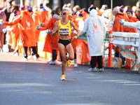 Marathoner Jessa Hanson of the United States races up First Avenue during the 2024 New York City Marathon in New York, N.Y., on November 3,...