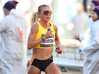 Marathoner Jessa Hanson of the United States races up First Avenue during the 2024 New York City Marathon in New York, N.Y., on November 3,...