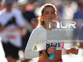 Runner Meredith Shank of the United States heads up First Avenue during the New York City Marathon in New York, N.Y., on November 3, 2024. (