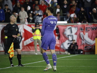 New York Red Bulls goalkeeper Carlos Coronel celebrates victory in Harris, New Jersey, on November 3, 2024. The dramatic shootout turns into...