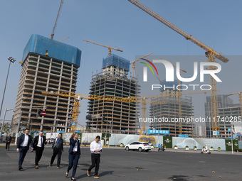 The West Bund City is under construction in Shanghai, China, on November 4, 2024. (