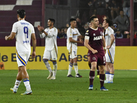 Felipe Pena Biafore of Lanus celebrates after winning a Liga Profesional 2024 match between Boca Jrs and Lanus at Estadio Ciudad de Lanus in...