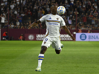 Luis Advincula of Boca Jrs plays during a Liga Profesional 2024 match between Lanus and Boca Jrs at Estadio Ciudad de Lanus in Lanus, Pcia B...