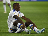 Luis Advincula of Boca Jrs looks on during a Liga Profesional 2024 match between Lanus and Boca Jrs at Estadio Ciudad de Lanus in Lanus, Pci...