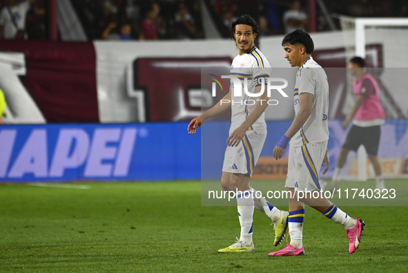 Edison Cavani of Boca Jrs looks on during a Liga Profesional 2024 match between Lanus and Boca Jrs at Estadio Ciudad de Lanus in Lanus, Pcia...