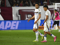 Edison Cavani of Boca Jrs looks on during a Liga Profesional 2024 match between Lanus and Boca Jrs at Estadio Ciudad de Lanus in Lanus, Pcia...