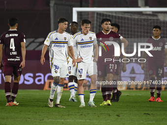 Players of Boca Jrs leave the field after losing a match in the Liga Profesional 2024 between Lanus and Boca Jrs at Estadio Ciudad de Lanus...