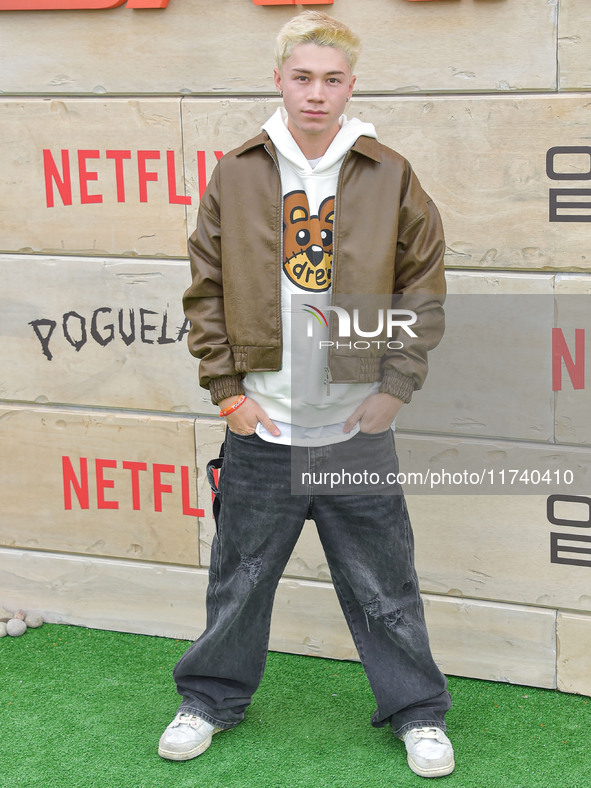 Ashton Hero arrives at Netflix's Poguelandia 2024 Event Celebrating 'Outer Banks' Season 4 Part 2 held at Barker Hangar on November 2, 2024...