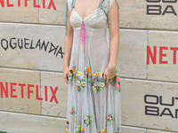 Fiona Palomo arrives at Netflix's Poguelandia 2024 Event Celebrating 'Outer Banks' Season 4 Part 2 held at Barker Hangar on November 2, 2024...