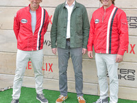 Jonas Pate, Shannon Burke and Josh Pate arrive at Netflix's Poguelandia 2024 Event Celebrating 'Outer Banks' Season 4 Part 2 held at Barker...