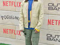 Austin North arrives at Netflix's Poguelandia 2024 Event Celebrating 'Outer Banks' Season 4 Part 2 held at Barker Hangar on November 2, 2024...