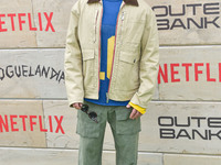 Austin North arrives at Netflix's Poguelandia 2024 Event Celebrating 'Outer Banks' Season 4 Part 2 held at Barker Hangar on November 2, 2024...