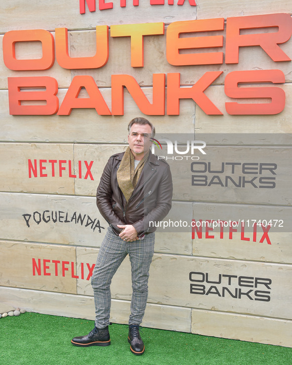 Cullen Moss arrives at Netflix's Poguelandia 2024 Event Celebrating 'Outer Banks' Season 4 Part 2 held at Barker Hangar on November 2, 2024...