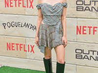 Mia Challis arrives at Netflix's Poguelandia 2024 Event Celebrating 'Outer Banks' Season 4 Part 2 held at Barker Hangar on November 2, 2024...