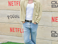 Chase Stokes arrives at Netflix's Poguelandia 2024 Event Celebrating 'Outer Banks' Season 4 Part 2 held at Barker Hangar on November 2, 2024...