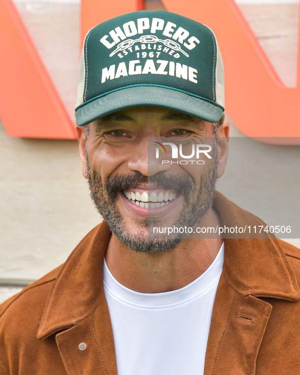 Marland Burke arrives at Netflix's Poguelandia 2024 Event Celebrating 'Outer Banks' Season 4 Part 2 held at Barker Hangar on November 2, 202...