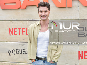 Chase Stokes arrives at Netflix's Poguelandia 2024 Event Celebrating 'Outer Banks' Season 4 Part 2 held at Barker Hangar on November 2, 2024...