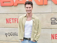 Chase Stokes arrives at Netflix's Poguelandia 2024 Event Celebrating 'Outer Banks' Season 4 Part 2 held at Barker Hangar on November 2, 2024...