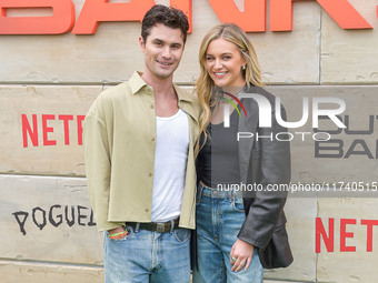 Chase Stokes and girlfriend Kelsea Ballerini arrive at Netflix's Poguelandia 2024 Event Celebrating 'Outer Banks' Season 4 Part 2 held at Ba...