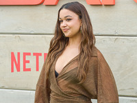 Madison Bailey arrives at Netflix's Poguelandia 2024 Event Celebrating 'Outer Banks' Season 4 Part 2 held at Barker Hangar on November 2, 20...