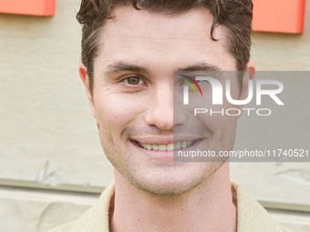 Chase Stokes arrives at Netflix's Poguelandia 2024 Event Celebrating 'Outer Banks' Season 4 Part 2 held at Barker Hangar on November 2, 2024...