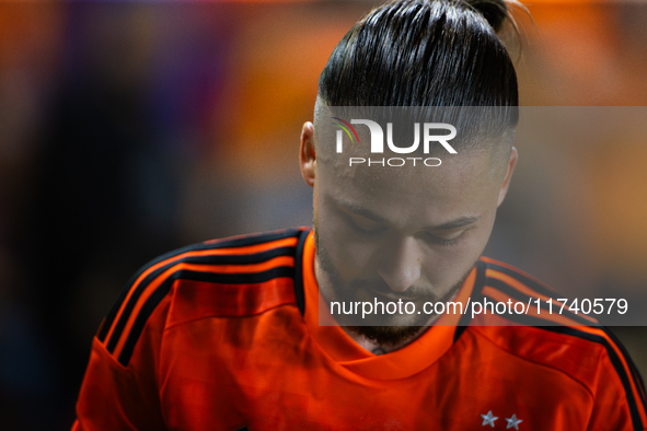 Houston Dynamo midfielder Sebastian Kowalczyk participates in a playoff match between Houston Dynamo and Seattle Sounders in Houston, Texas,...