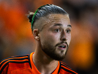 Houston Dynamo midfielder Sebastian Kowalczyk participates in a playoff match between Houston Dynamo and Seattle Sounders in Houston, Texas,...