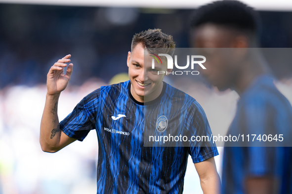 Mateo Retegui of Atalanta BC looks on during the serie Serie A Enilive match between SSC Napoli and Atalanta BC at Stadio Diego Armando Mara...