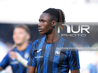 Odilon Kossounou of Atalanta BC looks on during the serie Serie A Enilive match between SSC Napoli and Atalanta BC at Stadio Diego Armando M...