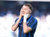 Mateo Retegui of Atalanta BC reacts during the serie Serie A Enilive match between SSC Napoli and Atalanta BC at Stadio Diego Armando Marado...